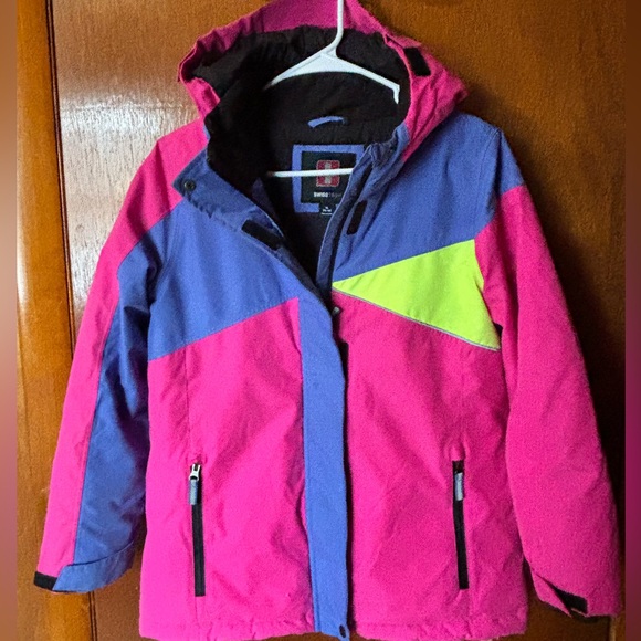 Girls Swiss Tech Winter Jacket Size XL 14/16 Pink - Picture 1 of 3